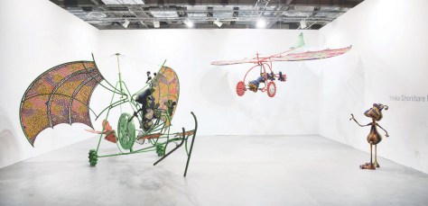 Art Stage Singapore 2016_Yinka Shonibare MBE_Alien Man on Flying Machine, Alien Woman on Flying Machine, Alien Child _presented by Pearl Lam Galleries